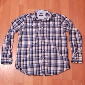 Nautica Blue Plaid Casual Shirt